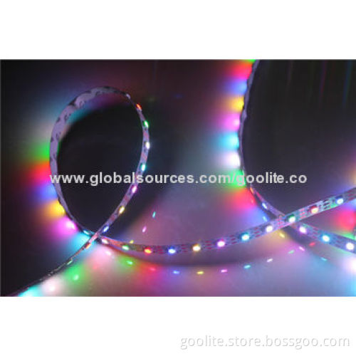 Waterproof IP68 12V DC 3528 SMD LED Colorful Flexible Strip Light , LEDs 60 Pieces/m